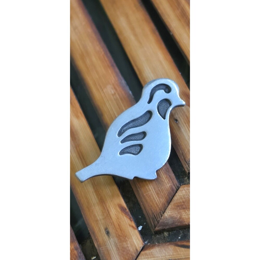 Vnyg Rune Tennesmed Sweden Pewter Bird Brooch Modernist Mid Century Pin Signed